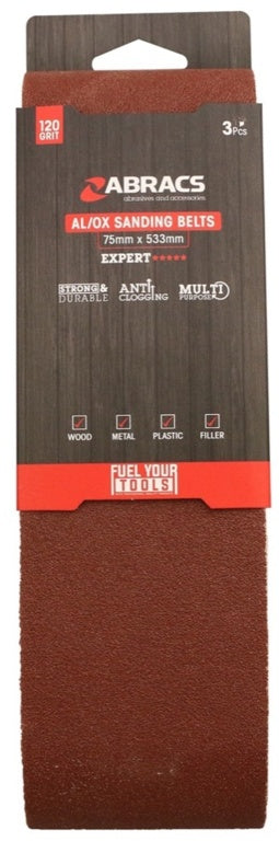 AL/OX Sanding Belt 75mm x 533mm