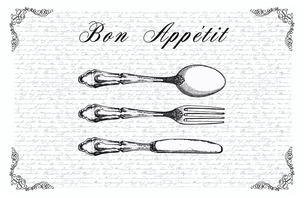 Bon Appetit Transparent Placemat