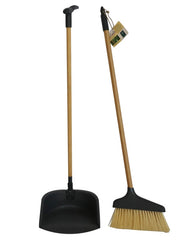Bamboo Long Handle Dustpan & Brush