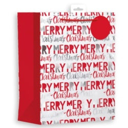 Red & Silver Text Bags