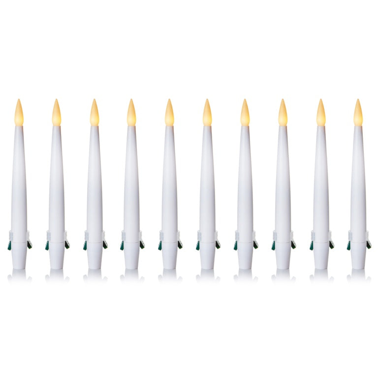 10 Piece White Candle Clip