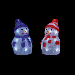 Acrylic Snowman 16 White LEDs
