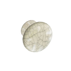 Cracked White Ceramic Knobs (2)