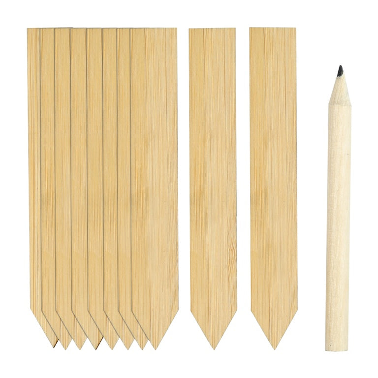 Bamboo Plant Labels & Pencil 10 Piece
