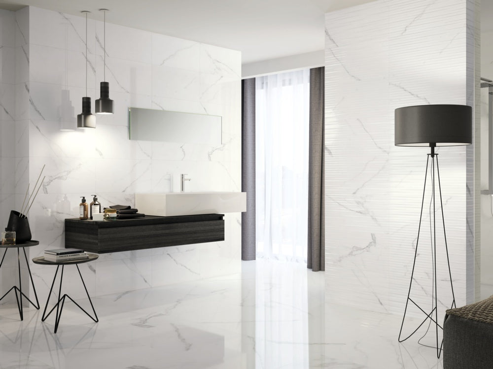 Glide White Carrara Multi Purpose Tile