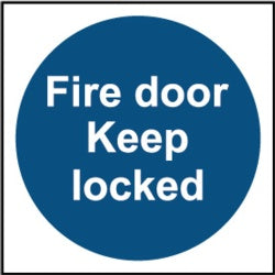 Fire Door Keep Locked Sign
