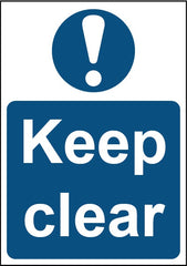Keep Clear Blue Sign