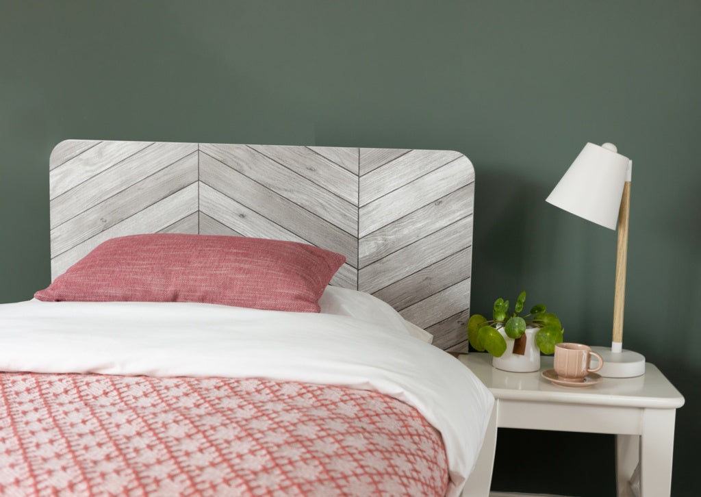 Wood Chevron Grey Self Adhesive Film