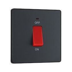 45a Double Pole Plastic Square Cooker Switch With LED