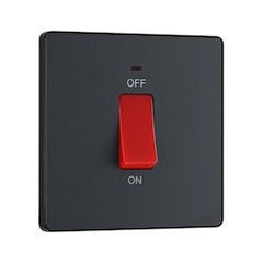 45a Double Pole Plastic Square Cooker Switch With LED