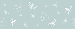 Bees Static Cling Window Border