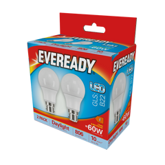 LED GLS BC B22 6500k Daylight Pack 2
