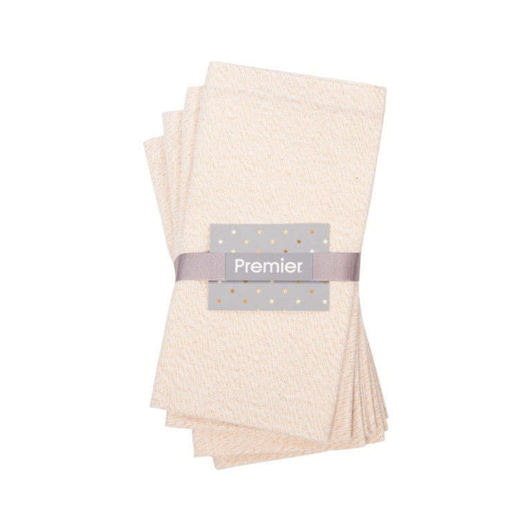 Champagne Gold Glitter Lurex Napkins