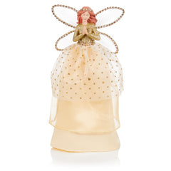Champagne Gold Angel With Gold Glitter Topper