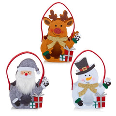Christmas Character With Parcel Felt Bag