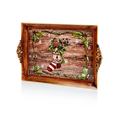 Christmas Tray With Stocking Design