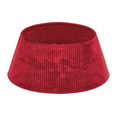 Burgundy Tree Skirt With Beads