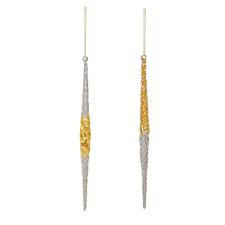 Clear Gold Crystal Twist Hanging Decoration