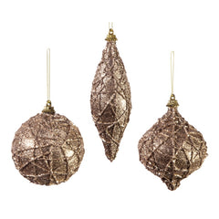 Champagne Gold Glitter Bauble