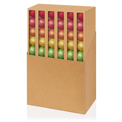 60mm Rainbow Glitter Baubles