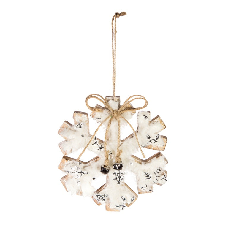 Chunky Wood Snowflake