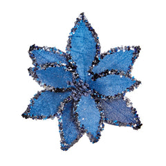 Beaded Poinsettia On Clip