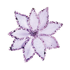 Beaded Poinsettia On Clip