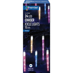 Chaser Icicles With 72 Rainbow LEDs