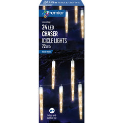 Chaser Icicles With 72 Warm White LEDs