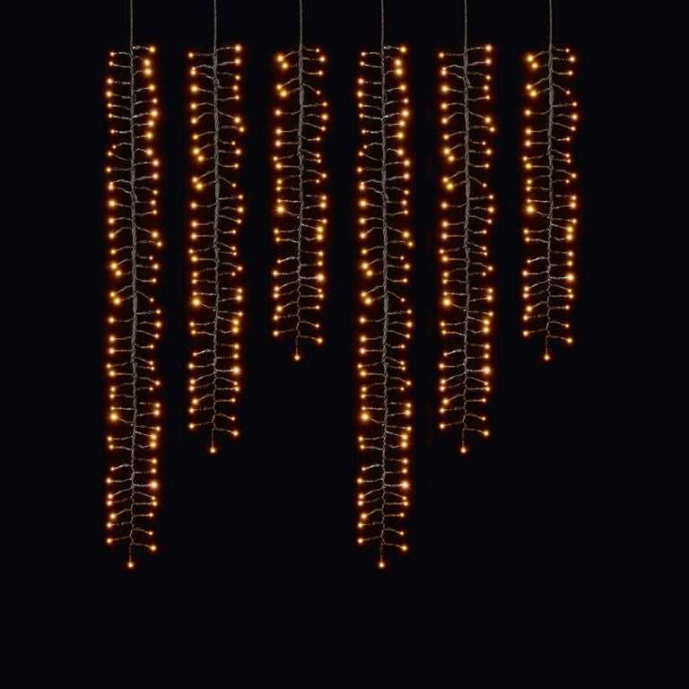 6 Drop Tree Cluster With Warm White LEDs