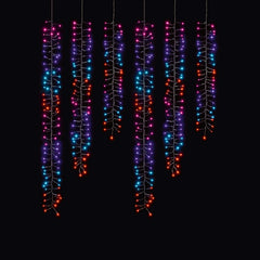6 Drop Tree Cluster With Rainbow LEDs