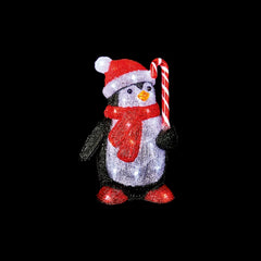 Acrylic Penguin With Candy & 30 White LEDs