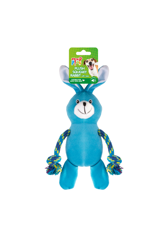 Squeaky Rabbit With Rope Arms
