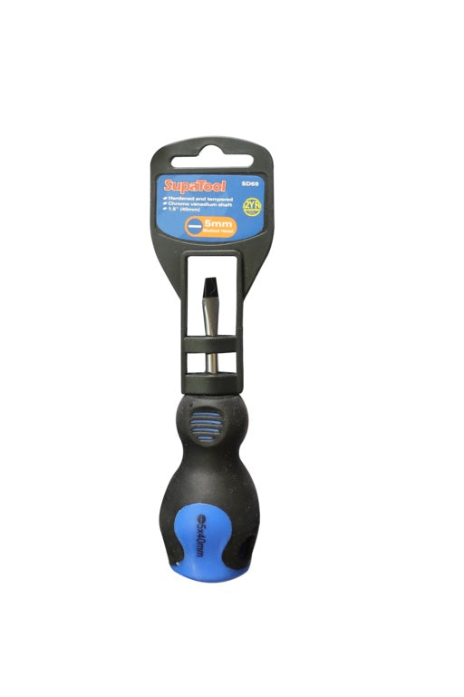Slotted Head Screwdriver Soft Grip Handle