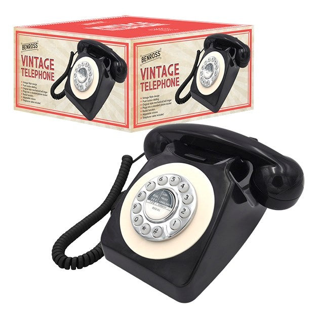 Black Retro Telephone