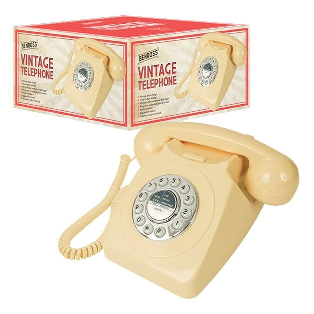 Cream Retro Telephone