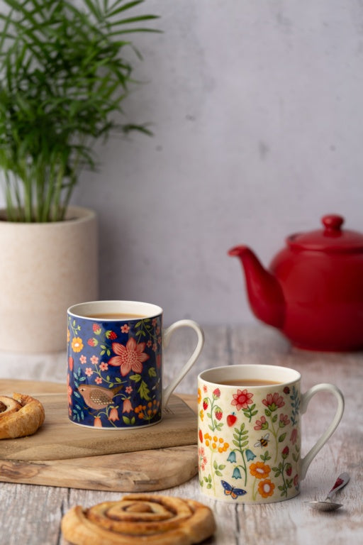 Wild Flower Fine China Mug