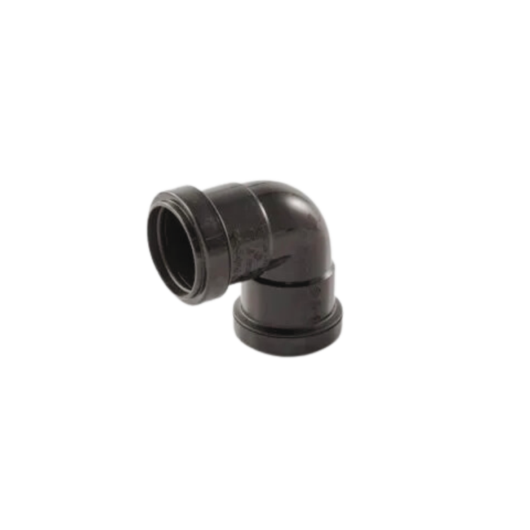 Push Fit Knuckle 90° Bend Black