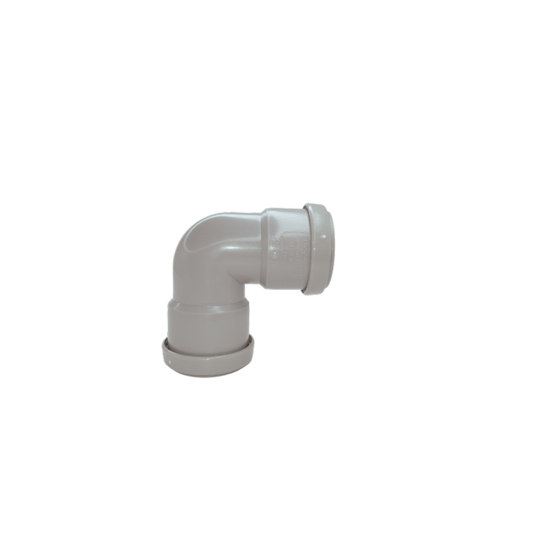Push Fit Knuckle 90° Bend Grey
