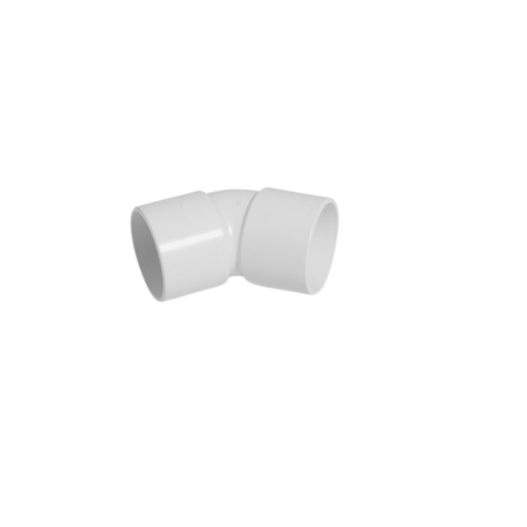 Solvent Weld Obtuse 45° Bend White