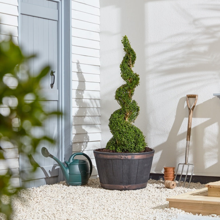 Extra Large Oakwood Barrel Planter
