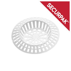White Sink Strainer Pack 2