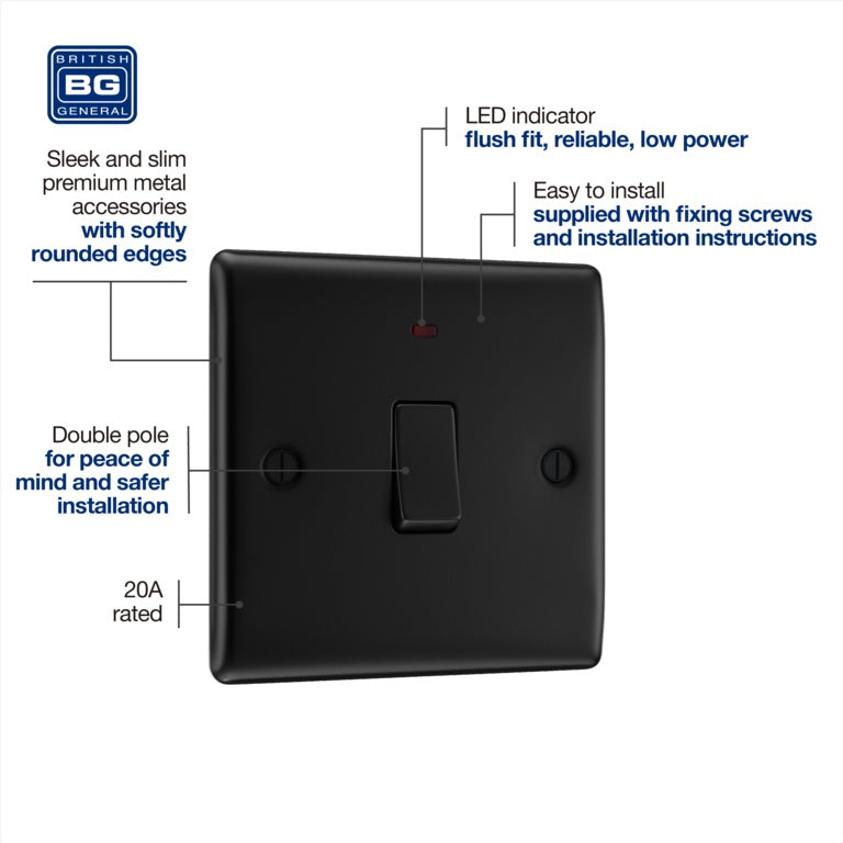 Double Pole Switch With Power Indicator