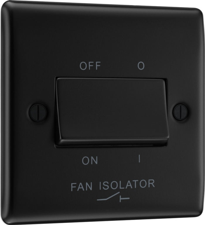 Matt Black Fan Isolator Switch
