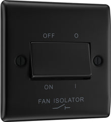 Matt Black Fan Isolator Switch