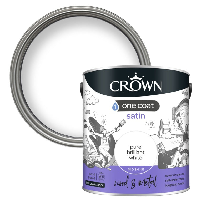 One Coat Satin Brilliant White