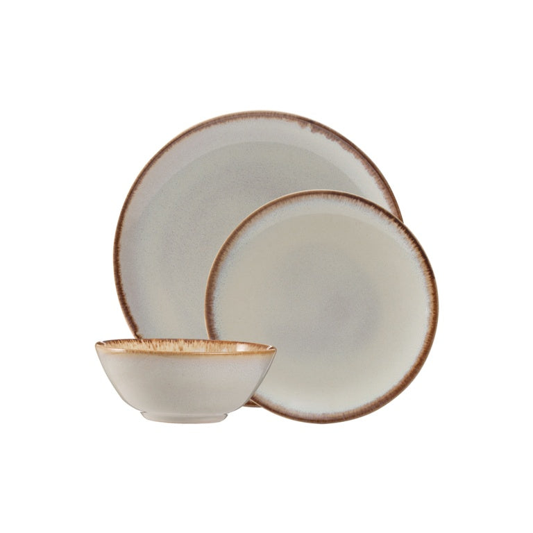 Reactive Cream Dinner Set