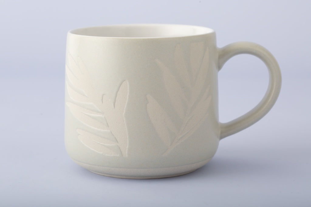 Botanical Olive Leaf Grey Mug