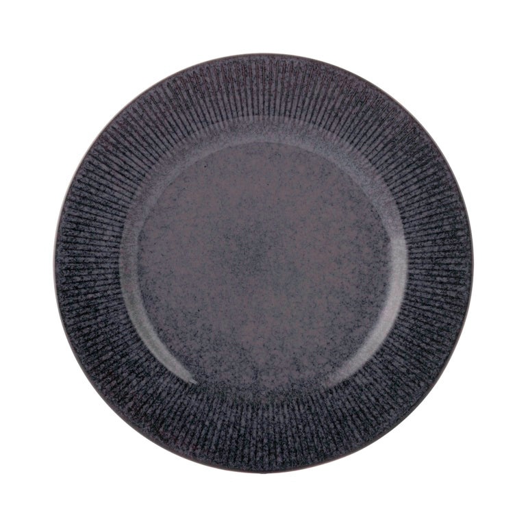 Reactive Linear Black Dinner Plate