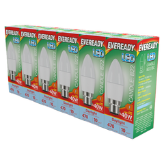 LED BC Candle B22 Pack 6